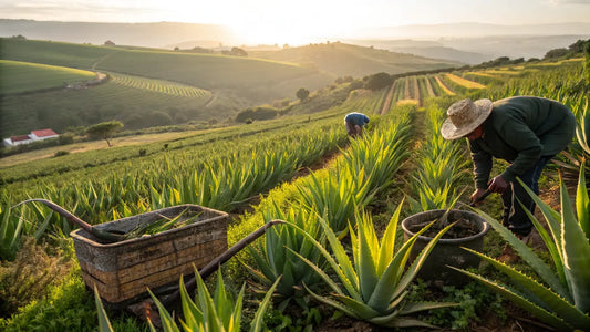 Alt text for the blog image in Spanish:

Gel orgánico de aloe vera de Aloegarve, plantas cultivadas en Portugal para cuidado natural de piel
