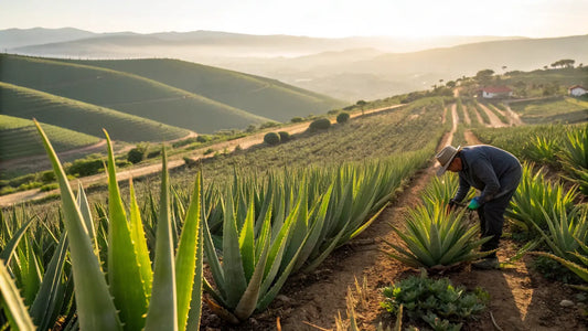 Alt-Text für das Bild:

Natürliches Bio-Aloe-Vera-Gel aus europäischer Produktion, frisch gepflückt auf sonnigen Feldern
