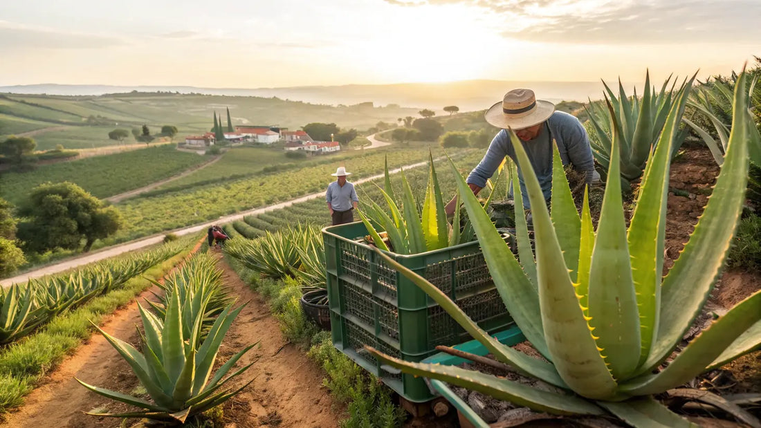 Based on the guidelines and the content provided, here's an optimized alt text in Spanish:

Crema orgánica de aloe vera europea, hidratante natural para piel sensible con ingredientes bio
