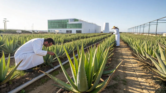 Here's the alt text for the blog image in German, adhering to the guidelines:

200x Bio-Aloe Vera Hautpflege aus Portugal: Natürliche Wissenschaft für strahlende Haut
