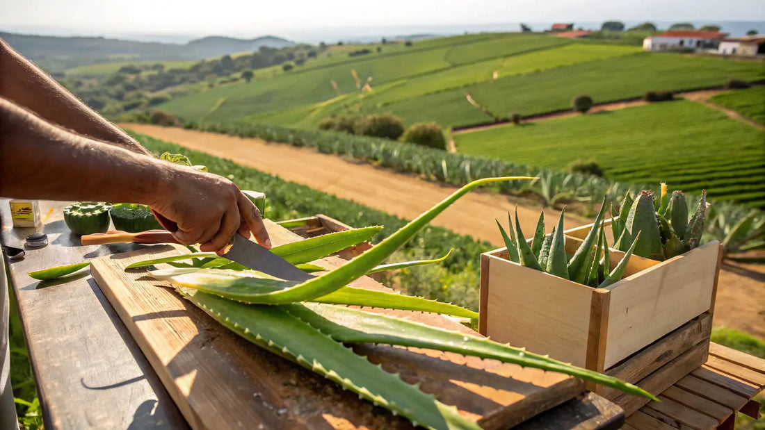 Alt text for the blog image in Spanish:

Cosméticos orgánicos de aloe vera bio, productos veganos naturales para cuidado facial europeo
