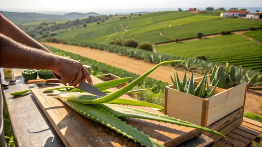 Alt text for the blog image in Spanish:

Cosméticos orgánicos de aloe vera bio, productos veganos naturales para cuidado facial europeo
