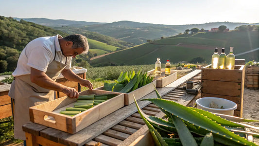 Alt text en español:

Gel de Aloe Vera Bio Orgánico Portugués: Cosmética Natural Vegana para Cuidado Facial Ecológico
