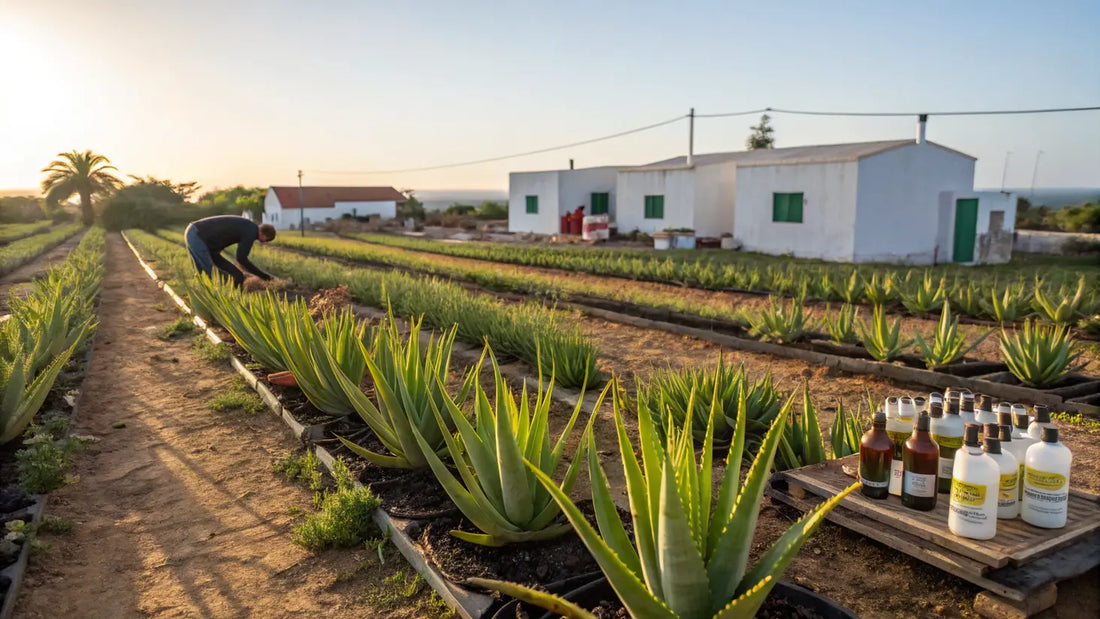 Alt text en español:

Gel de Aloe Vera Bio orgánico de Aloegarve, crema natural para cuidado facial y corporal ecológico
