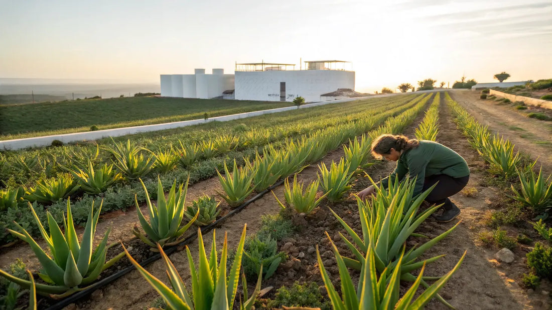 Alt-Text für Blog-Bild: Biologische Aloe Vera Hautpflege aus Portugal - Natürliche, vegane Produkte für strahlende Haut
