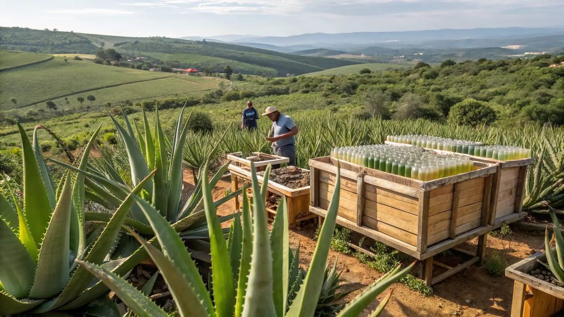 Gel hidratante de aloe vera orgánico portugués, nutrición natural para piel sensible y cuidado ético de belleza ecológica
