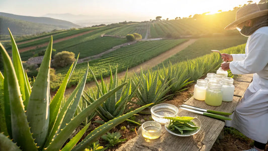 Creme Vegano de Aloe Vera do Algarve Hidratando Pele Natural com Ingredientes Orgânicos Bio
