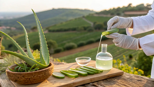 Aloe Vera Orgânico Português: Hidratação Natural para Pele Sensível em Frascos Verdes do Algarve
