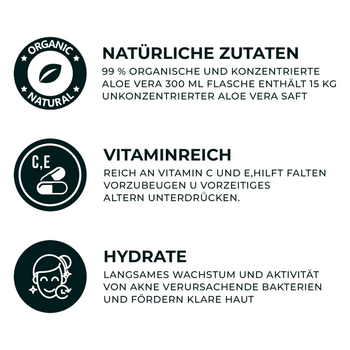 Organic Aloe Vera Gel Soothing Dry Skin Care Treatment from Portuguese Algarve Farms
