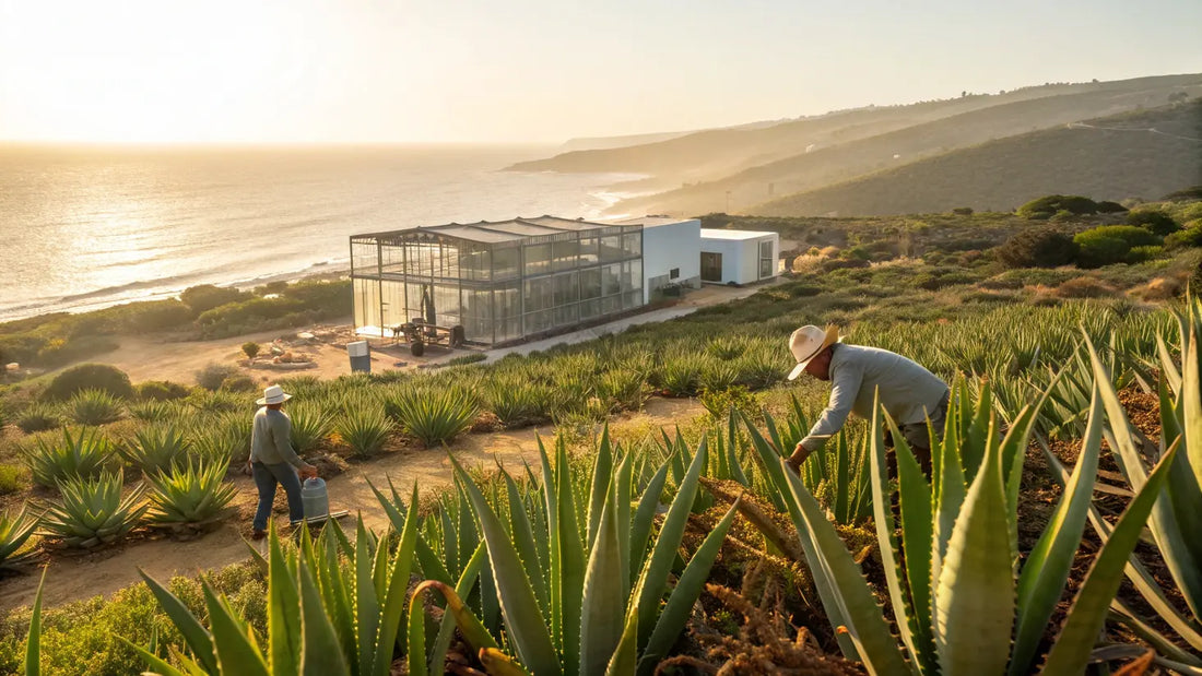 Organic Aloe Vera Skincare from Portugal's Golden Coast, Showcasing Natural Beauty and Botanical Elegance
