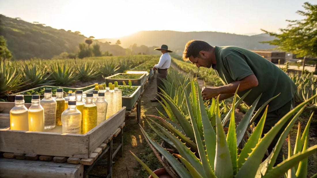 Gel d'Aloe Vera Bio Vegan Non Testé sur Animaux, Soin Naturel Hydratant pour Peau Sensible
