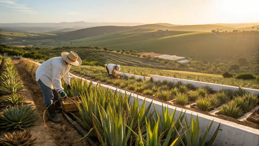 Alt text en français pour l'image :

Aloe vera bio et huile de jojoba, soins naturels Aloegarve potentialisant les actifs végétaux
