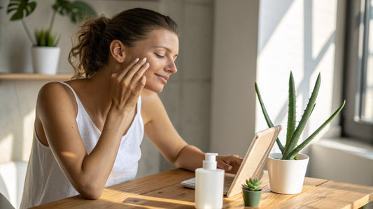 Aloe Vera Gel gegen trockene Heizungsluft im Büro