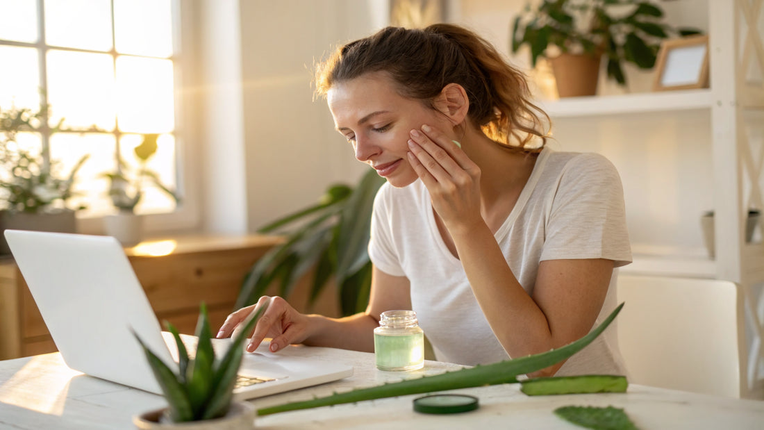 Aloe Vera Gel gegen trockene Heizungsluft im Büro