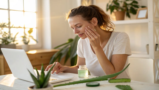 Aloe Vera Gel gegen trockene Heizungsluft im Büro
