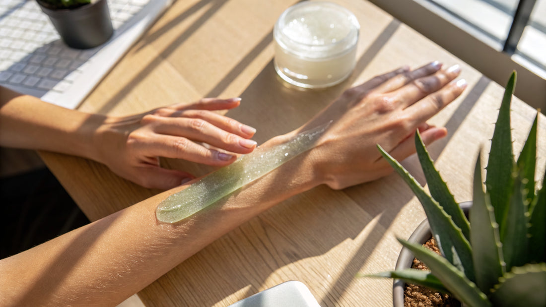 Aloe Vera Gel gegen trockene Heizungsluft: So bleibt deine Haut im Büro hydratisiert