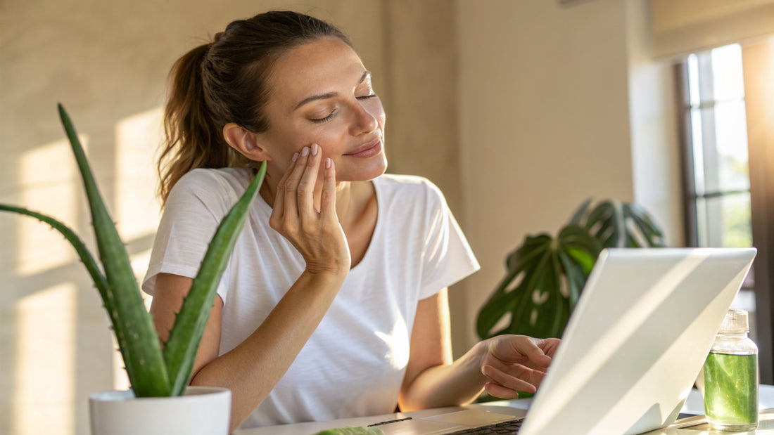 Aloe Vera Gel gegen trockene Heizungsluft im Büro